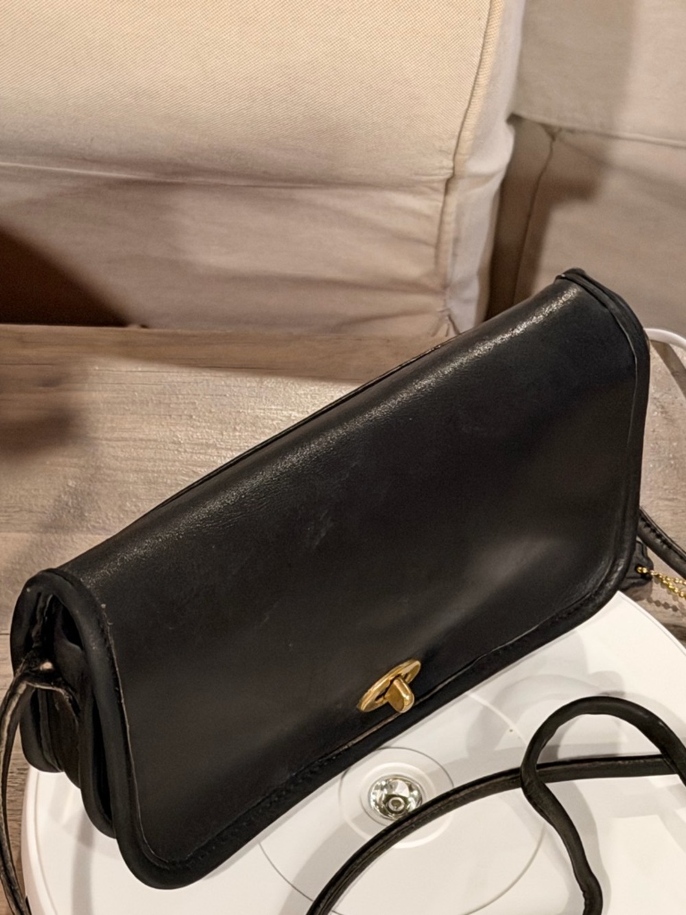 Rare Vintage Coach 7040 Convertible Bag Black Glove Tanned Leather NYC USA - Picture 6 of 16